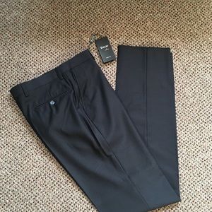 Tiglio men’s dress pants navy 32w wool super 150s flat front Italy new nwt 69